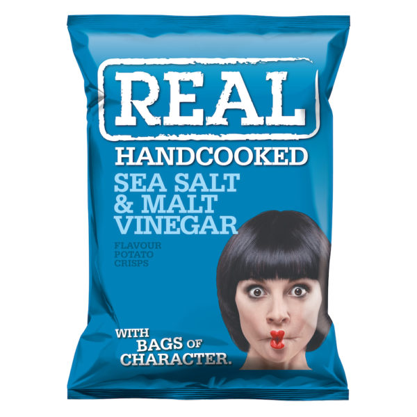 chips salt & vinegar 35g (bleu) Real Crisps
