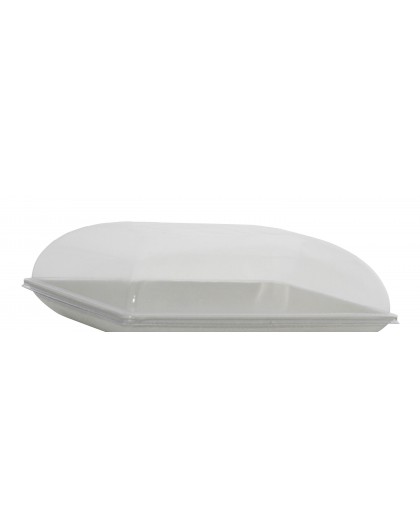 couvercle arrondi pour assiette en pulpe de canne 13x18xH5cm