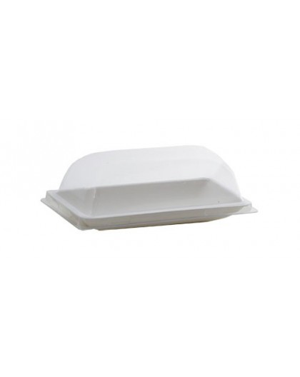 couvercle arrondi pour assiette en pulpe de canne 13x6.5xH4cm