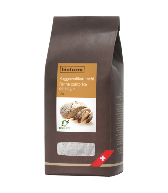 farine de seigle complète bio 1kg Biofarm