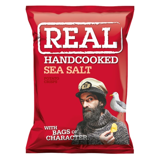 [MO-SICHISEASAL35G] chips sea salt 35g (rouge) Real Crisps