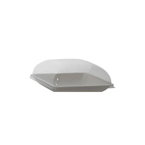[DP-CA101+] couvercle arrondi pour assiette en pulpe de canne 13x13xH5cm