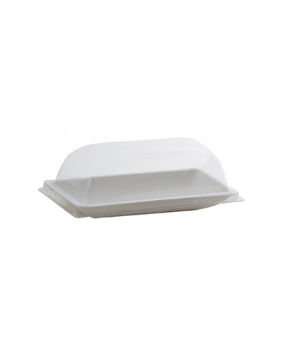 [DP-CA106+] couvercle arrondi pour assiette en pulpe de canne 13x6.5xH4cm