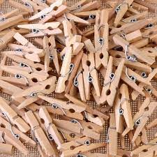 [MO-B602A] pince à linge bois 3cm (250pc)