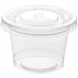 [DP-PET104/PET303+] pot rond plastique transparent 30ml + couvercle